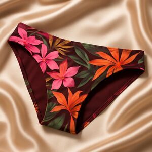 Shade & Shore Women’s Floral Bikini Bottom Tropical Print Size S New